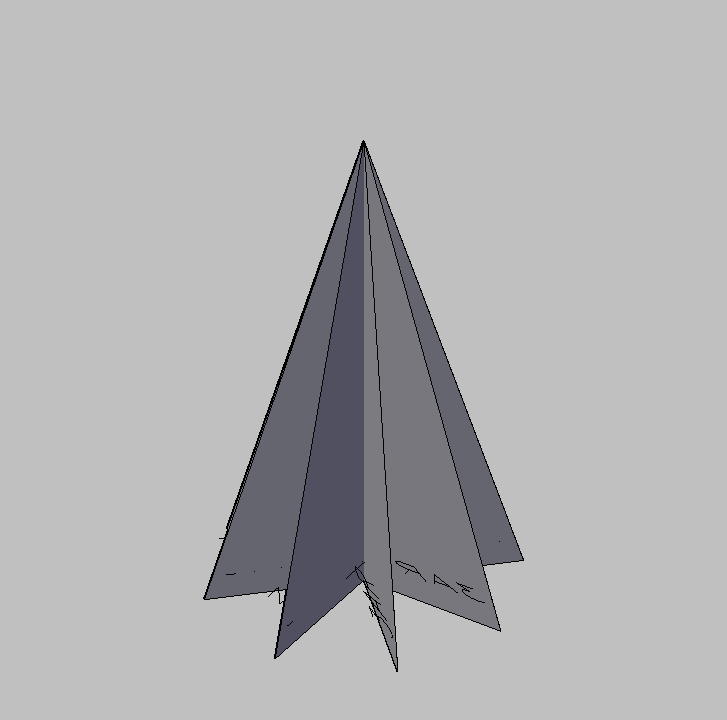 Bloque Autocad Vista de Árbol Pino 03 en 3D